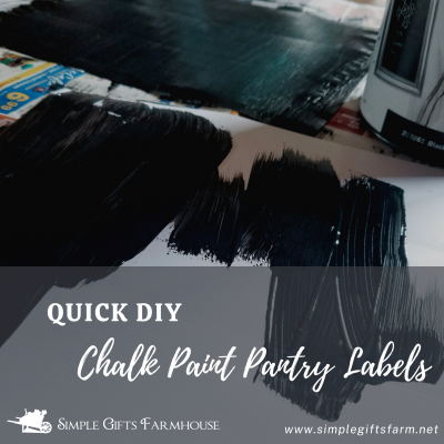 making quick diy chalk paint pantry labels