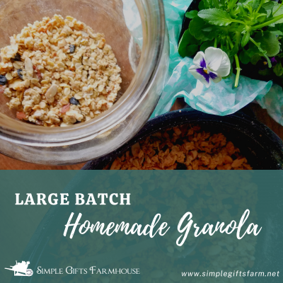 Large batch homemade granola