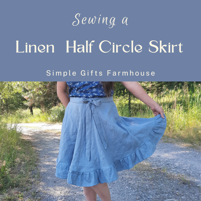 half circle skirt with ruffle